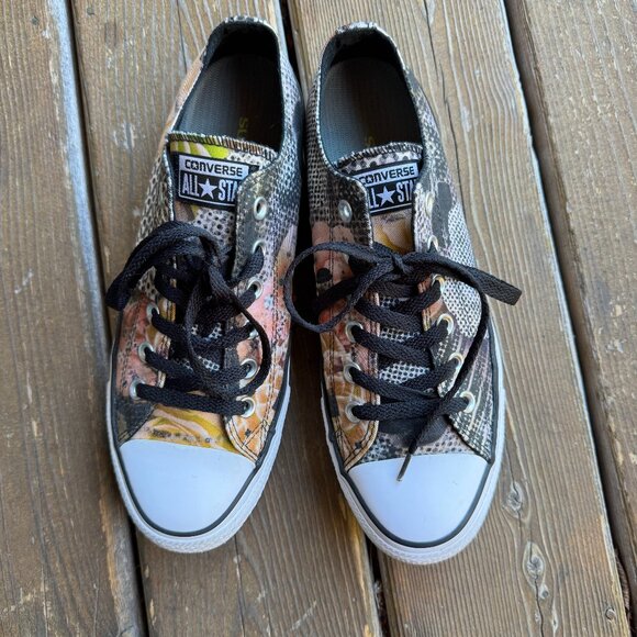EUC Converse DIGITAL FLORAL OX Canvas All Star Lace Up Sneakers Women's 9/EU 40 - Picture 1 of 13